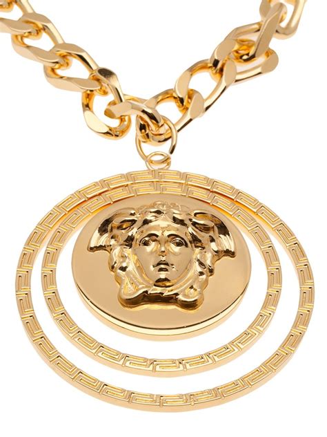 versace medusa necklace womens|versace medusa coin necklace.